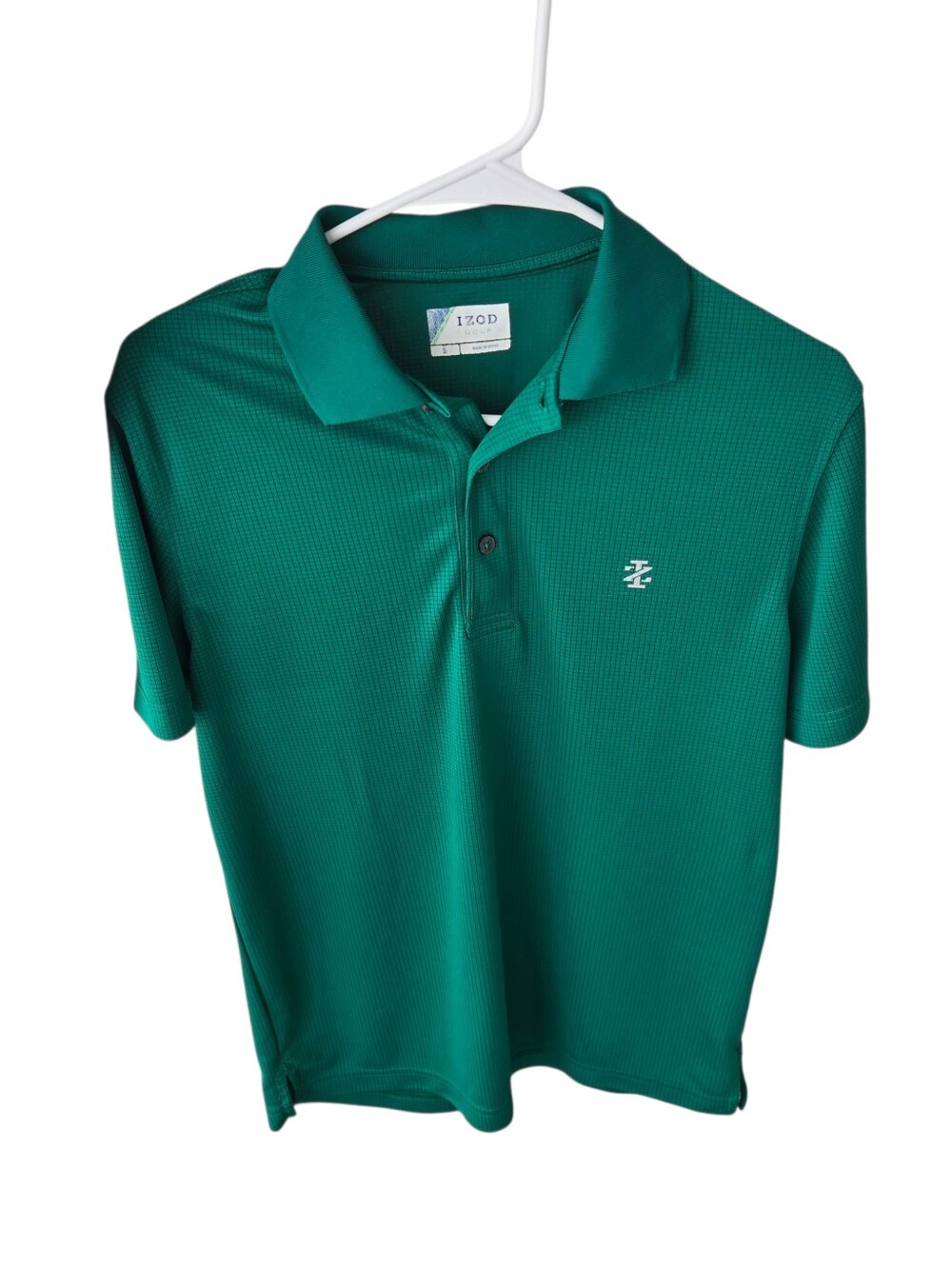Izod Polo Golf Shirt Green Men's Small